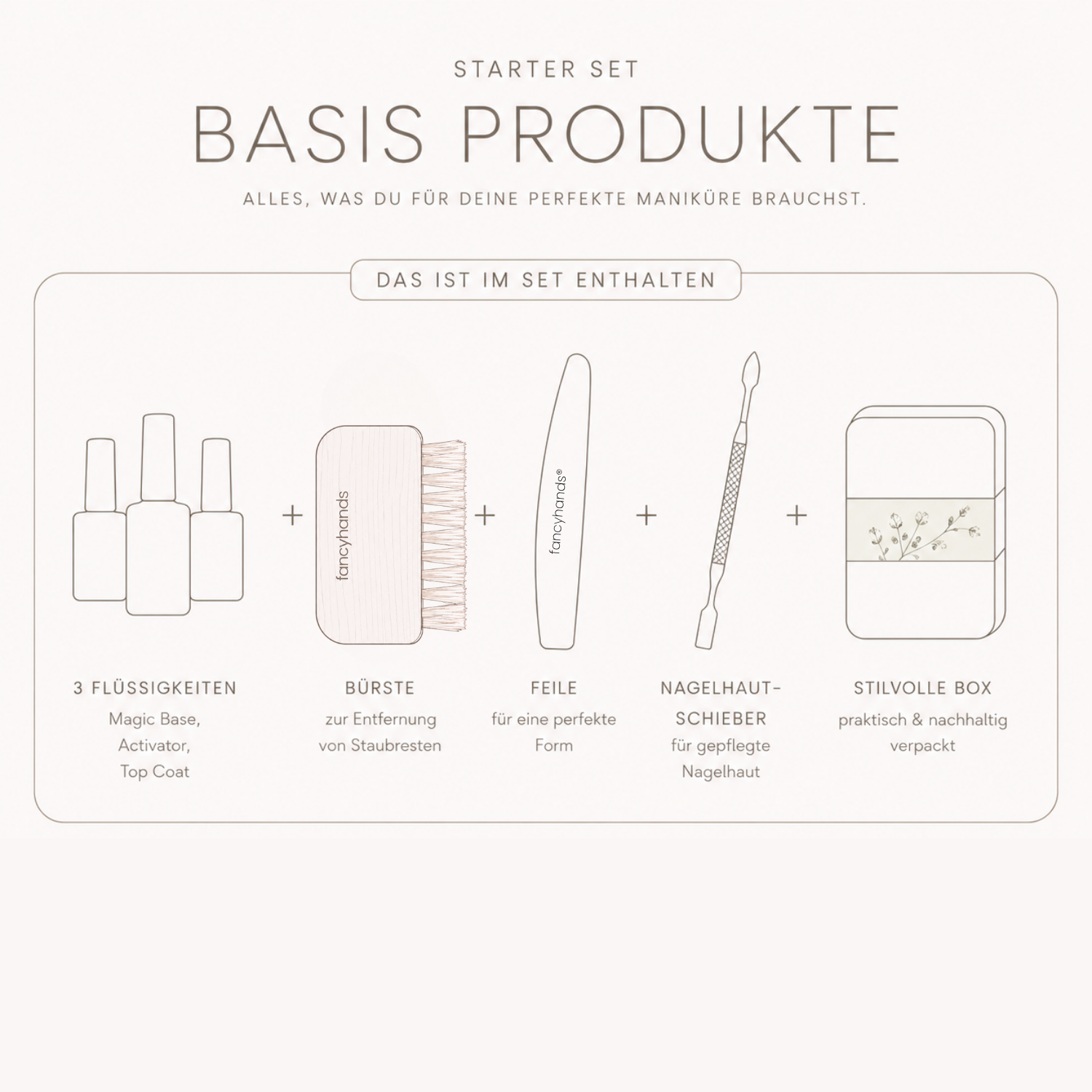 Basisprodukte für dein Starter Set