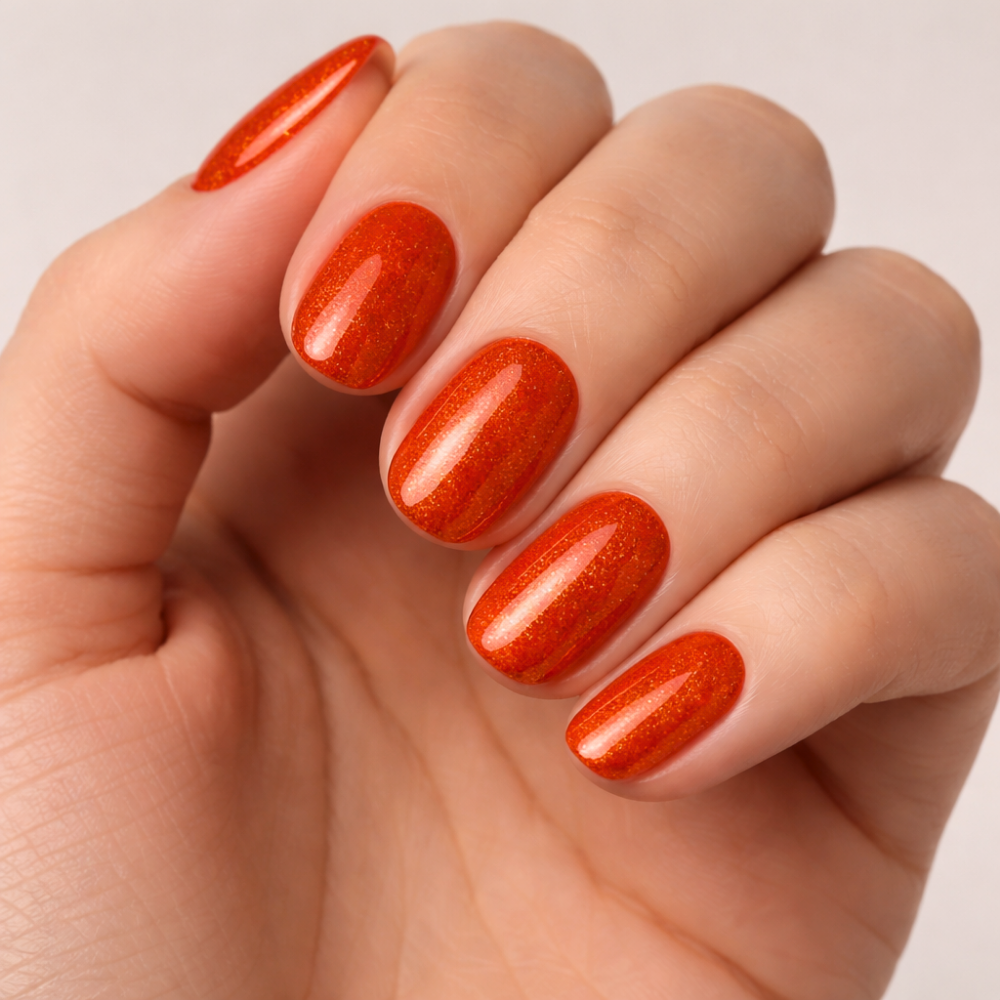 Pumpkin Spice Dipping Powder Farbe auf Nägeln