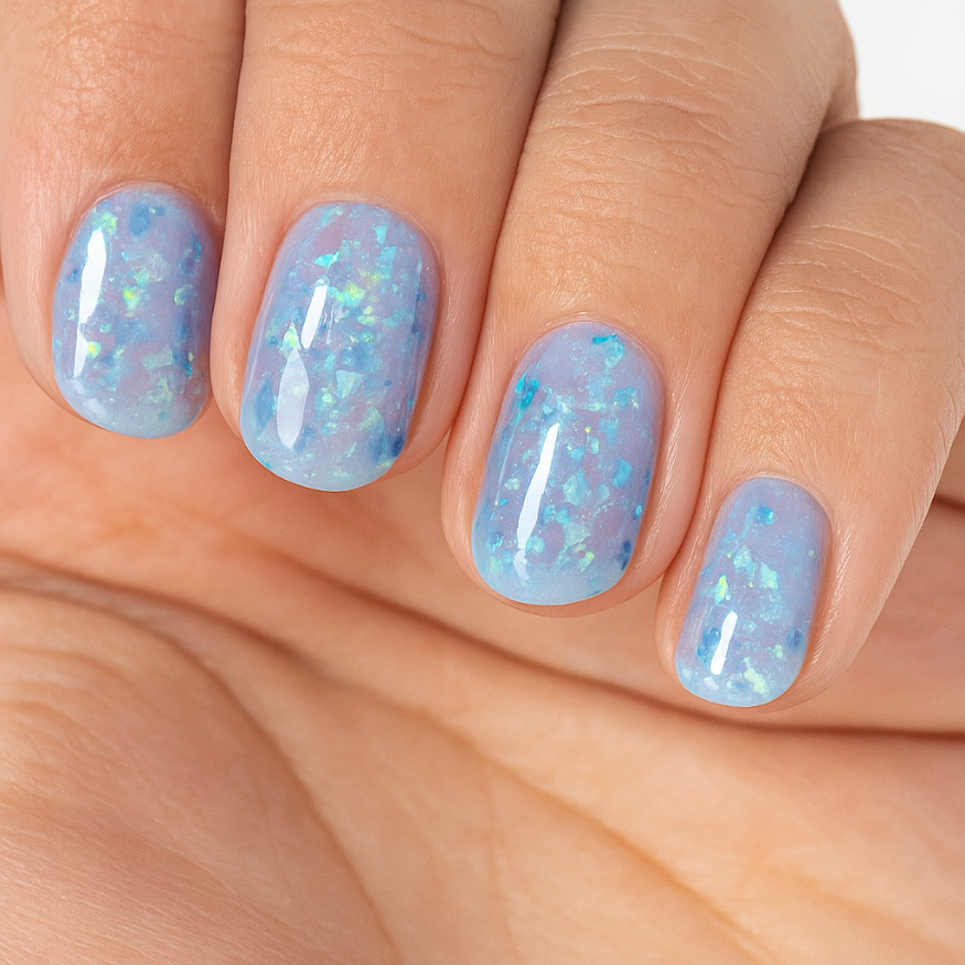 Yslen Dipping Powder Farbe auf Nägeln