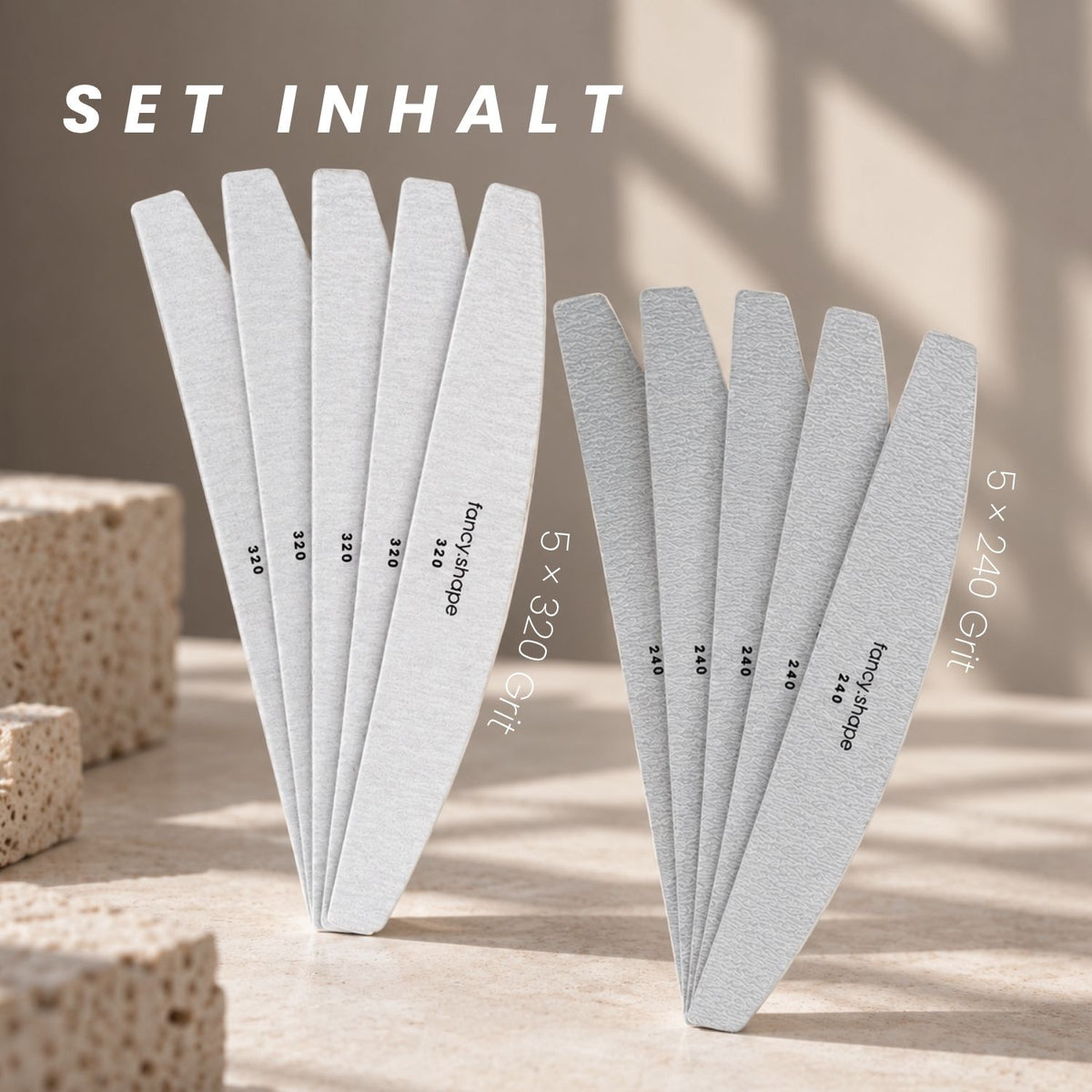 fancyhands® fancy.shape Refill Kit mit je fünf Wechselblättern in 240 und 320 Grit
