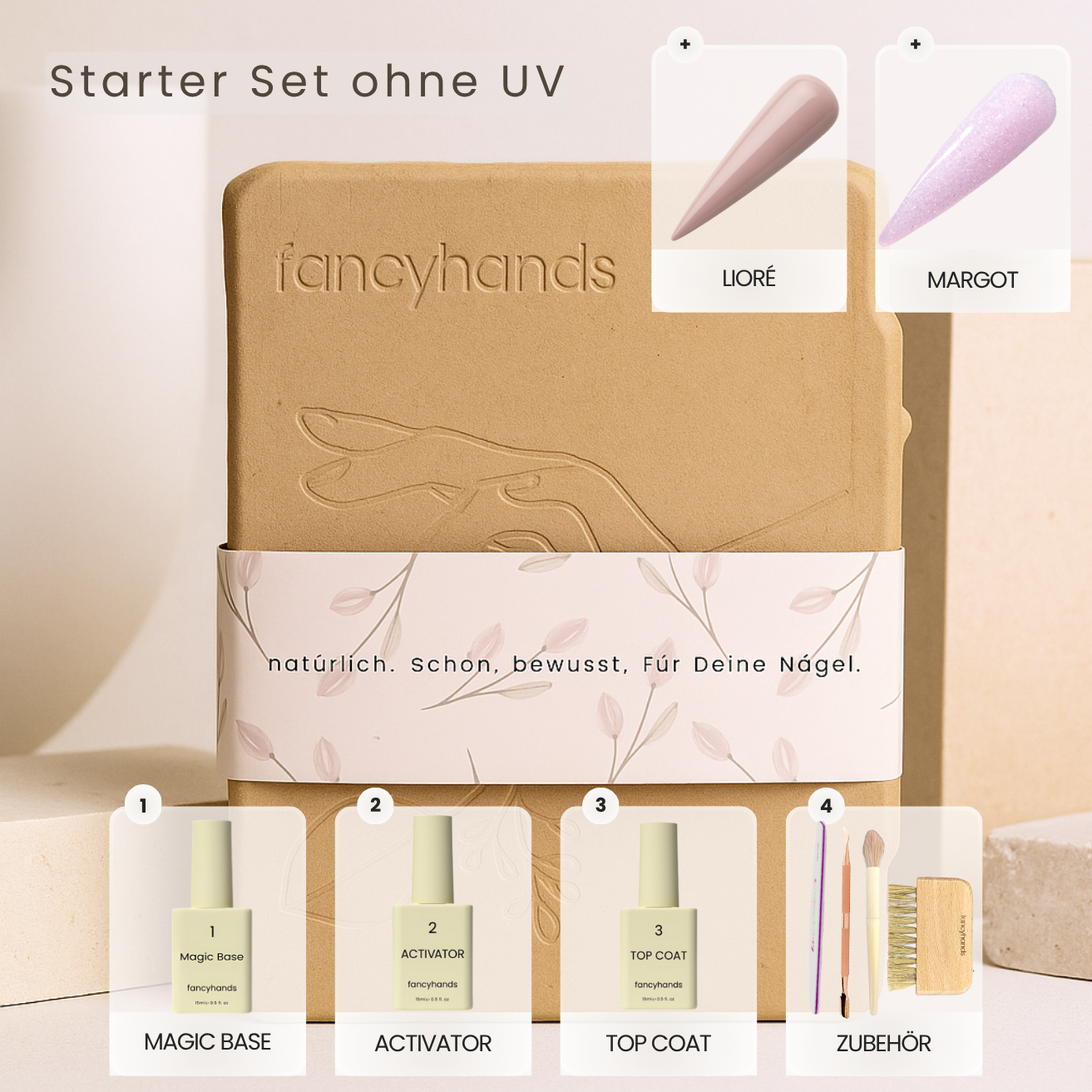 Starter Set ohne UV + 2 Bestseller Farben