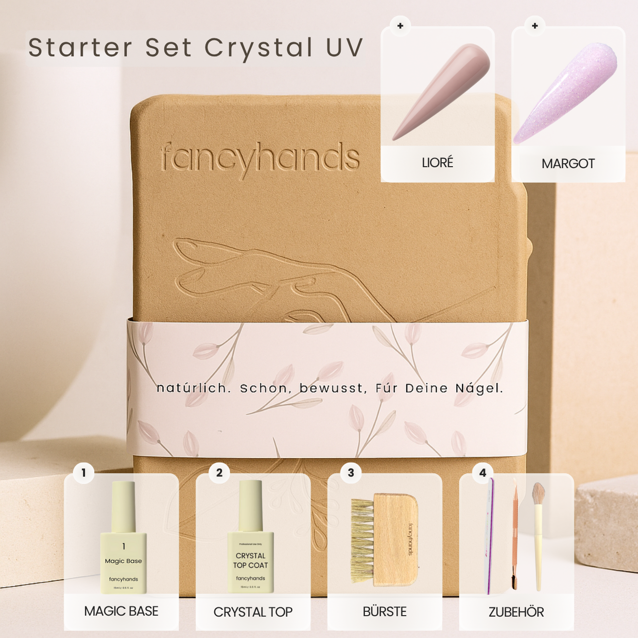 Starter Set Crystal UV + 2 Bestseller Farben