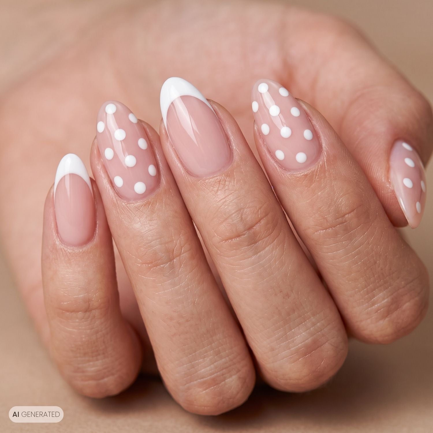 fancyhands® Nail Art Dotting Tool beim Platzieren eines feinen Punktes auf einem Nagel – KI-generierte Darstellung
