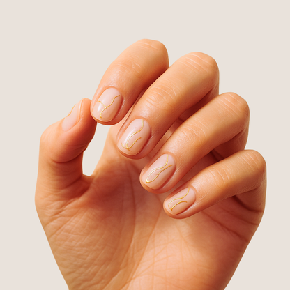 Nail Art Gel Liner Metallic Gold von fancyhands®