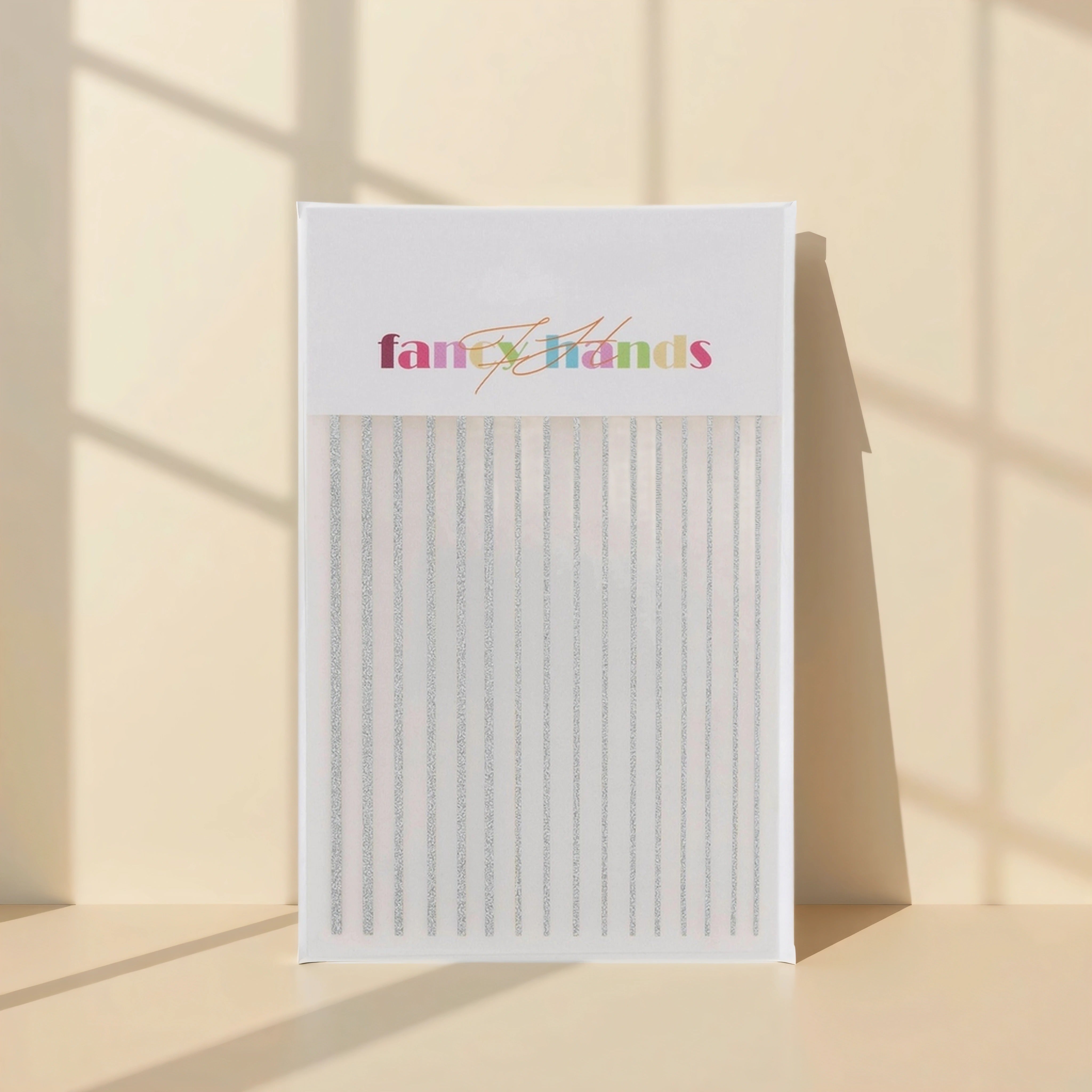 Linien Sticker - Silber Glitzer