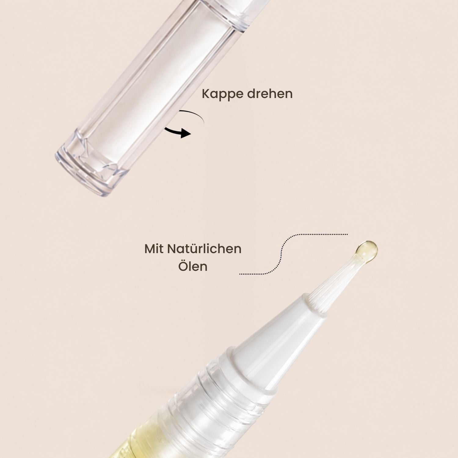 fancyhands® Nagelpflegeölstift mit Drehmechanismus und Pinselspitze für die gezielte Dosierung