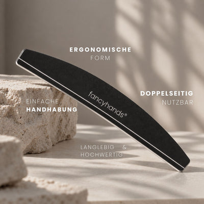 Schwarzes fancy.shape Board in ergonomischer Halbmondform